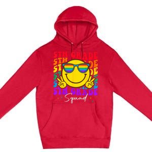 Team Fifth 5th Grade Squad Teacher Boy Girls Back To School Premium Pullover Hoodie