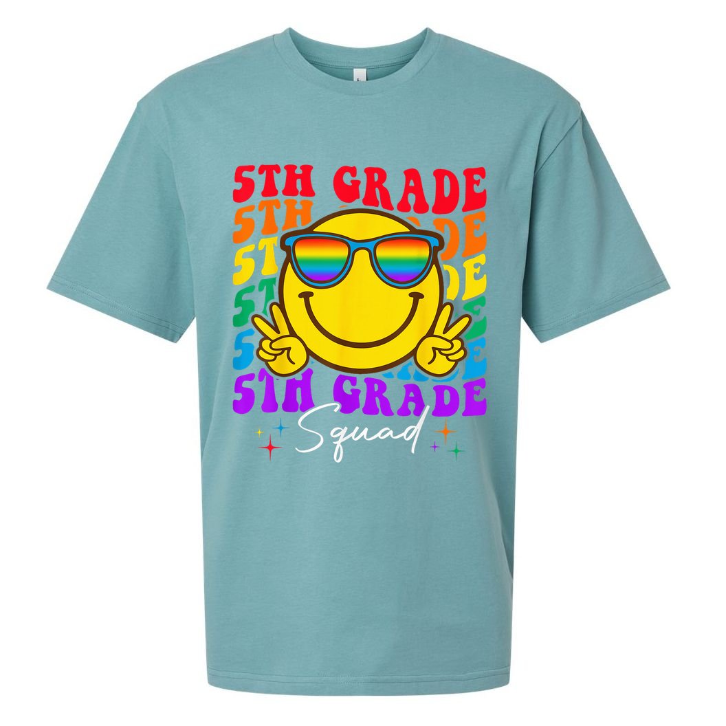 Team Fifth 5th Grade Squad Teacher Boy Girls Back To School Sueded Cloud Jersey T-Shirt