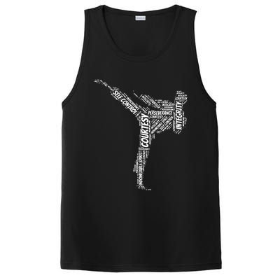 Taekwondo Fighter 5 Tenets Of TKD Martial Arts PosiCharge Competitor Tank