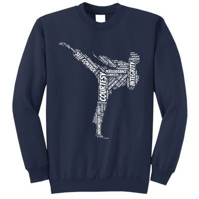 Taekwondo Fighter 5 Tenets Of TKD Martial Arts Sweatshirt