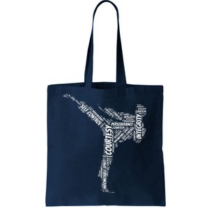 Taekwondo Fighter 5 Tenets Of TKD Martial Arts Tote Bag