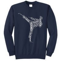 Taekwondo Fighter 5 Tenets Of TKD Martial Arts Tall Sweatshirt