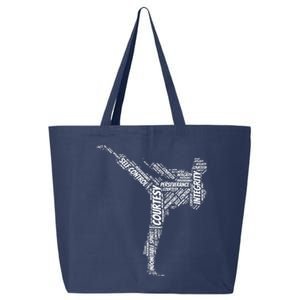 Taekwondo Fighter 5 Tenets Of TKD Martial Arts 25L Jumbo Tote