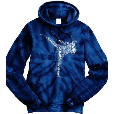 Taekwondo Fighter 5 Tenets Of TKD Martial Arts Tie Dye Hoodie