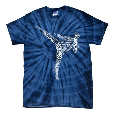 Taekwondo Fighter 5 Tenets Of TKD Martial Arts Tie-Dye T-Shirt