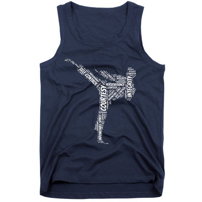 Taekwondo Fighter 5 Tenets Of TKD Martial Arts Tank Top