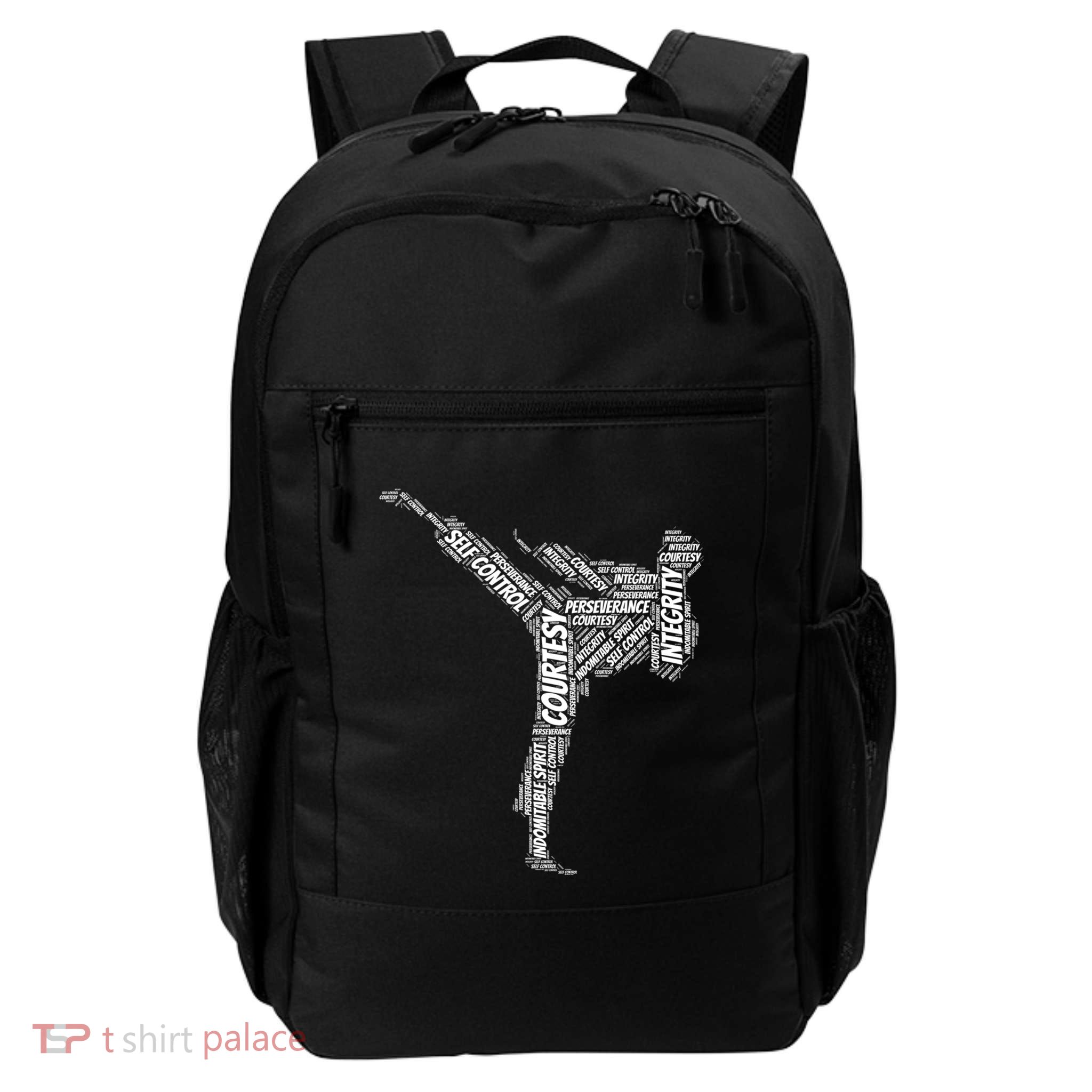 Taekwondo Fighter 5 Tenets Of Tkd Martial Arts Gift Daily Commute Backpack