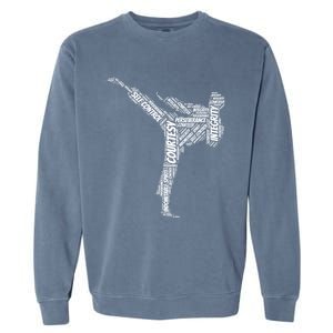 Taekwondo Fighter 5 Tenets Of Tkd Martial Arts Gift Garment-Dyed Sweatshirt