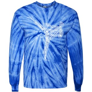 Taekwondo Fighter 5 Tenets Of Tkd Martial Arts Gift Tie-Dye Long Sleeve Shirt