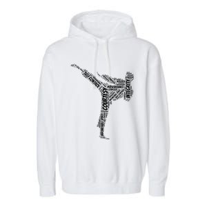 Taekwondo Fighter 5 Tenets Of Tkd Martial Arts Gift Garment-Dyed Fleece Hoodie