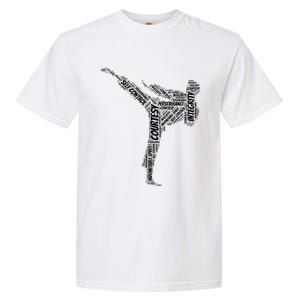 Taekwondo Fighter 5 Tenets Of Tkd Martial Arts Gift Garment-Dyed Heavyweight T-Shirt