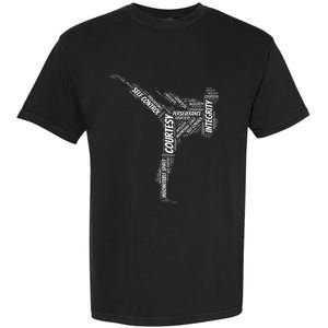 Taekwondo Fighter 5 Tenets Of Tkd Martial Arts Garment-Dyed Heavyweight T-Shirt