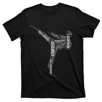 Taekwondo Fighter 5 Tenets Of Tkd Martial Arts T-Shirt