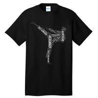 Taekwondo Fighter 5 Tenets Of Tkd Martial Arts Tall T-Shirt