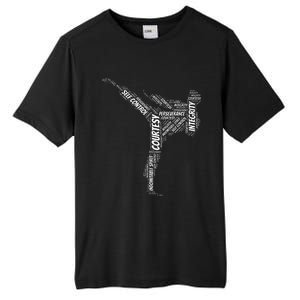 Taekwondo Fighter 5 Tenets Of Tkd Martial Arts Tall Fusion ChromaSoft Performance T-Shirt