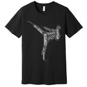 Taekwondo Fighter 5 Tenets Of Tkd Martial Arts Premium T-Shirt