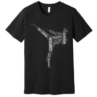 Taekwondo Fighter 5 Tenets Of Tkd Martial Arts Premium T-Shirt