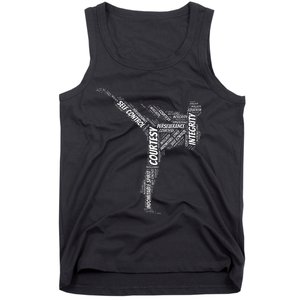 Taekwondo Fighter 5 Tenets Of Tkd Martial Arts Tank Top