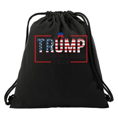 Trump Fix America Again 2024 Drawstring Bag