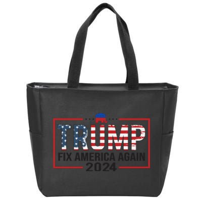 Trump Fix America Again 2024 Zip Tote Bag