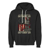 The First Amendment Defines Us American Flag Garment-Dyed Fleece Hoodie