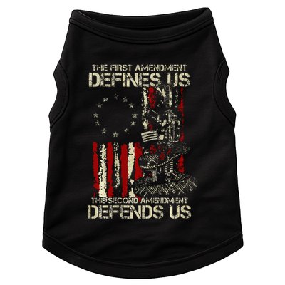 The First Amendment Defines Us American Flag Doggie Tank