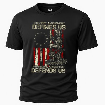 The First Amendment Defines Us American Flag Performance Shirt