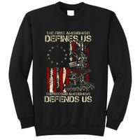 The First Amendment Defines Us American Flag Sweatshirt