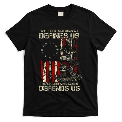 The First Amendment Defines Us American Flag T-Shirt
