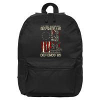 The First Amendment Defines Us American Flag 16 in Basic Backpack