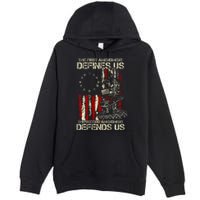 The First Amendment Defines Us American Flag Premium Pullover Hoodie