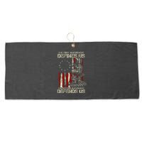 The First Amendment Defines Us American Flag Large Microfiber Waffle Golf Towel