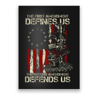 The First Amendment Defines Us American Flag Poster