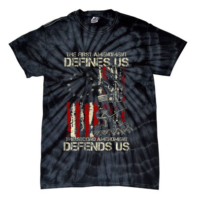 The First Amendment Defines Us American Flag Tie-Dye T-Shirt