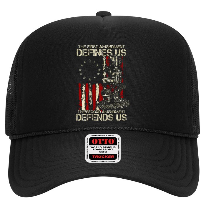 The First Amendment Defines Us American Flag Hat