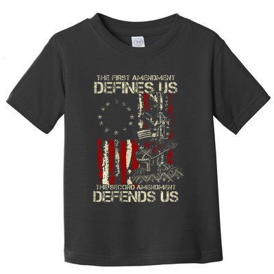 The First Amendment Defines Us American Flag Toddler T-Shirt