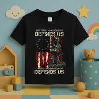 The First Amendment Defines Us American Flag Toddler T-Shirt