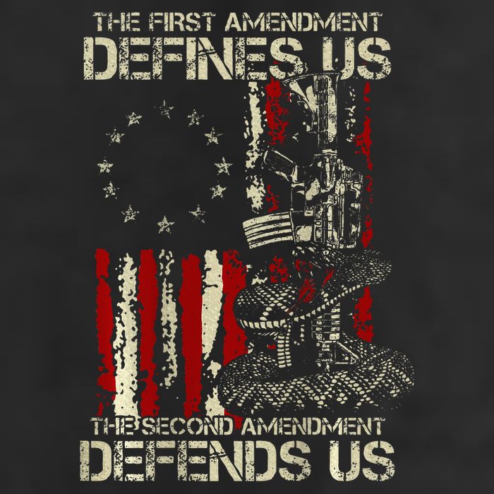 The First Amendment Defines Us American Flag Microfiber Hand Towel