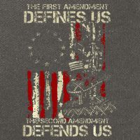 The First Amendment Defines Us American Flag Cotton Canvas Backpack