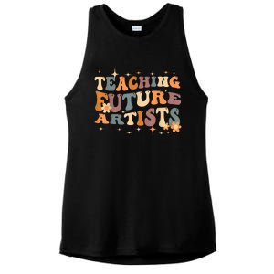 Teaching Future Artists Retro Teacher Students Ladies PosiCharge Tri-Blend Wicking Tank