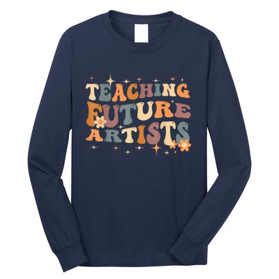 Teaching Future Artists Retro Teacher Students Long Sleeve Shirt