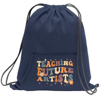 Teaching Future Artists Retro Teacher Students Sweatshirt Cinch Pack Bag