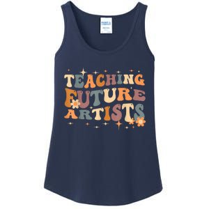 Teaching Future Artists Retro Teacher Students Ladies Essential Tank