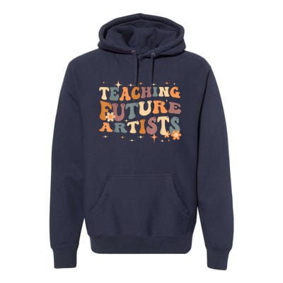 Teaching Future Artists Retro Teacher Students Premium Hoodie