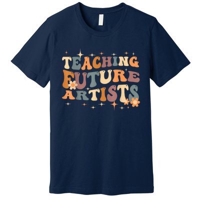 Teaching Future Artists Retro Teacher Students Premium T-Shirt