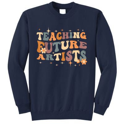 Teaching Future Artists Retro Teacher Students Tall Sweatshirt