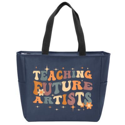 Teaching Future Artists Retro Teacher Students Zip Tote Bag