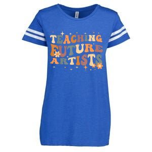 Teaching Future Artists Retro Teacher Students Enza Ladies Jersey Football T-Shirt