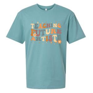 Teaching Future Artists Retro Teacher Students Sueded Cloud Jersey T-Shirt