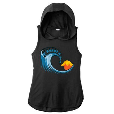 Tidal Force Anti Trump KamalaS Impact Ladies PosiCharge Tri-Blend Wicking Draft Hoodie Tank